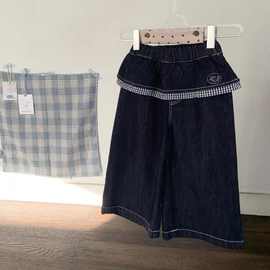 女童裤子秋季款牛仔裤秋款长裤外穿秋装女孩宝宝儿童炸街时尚童装