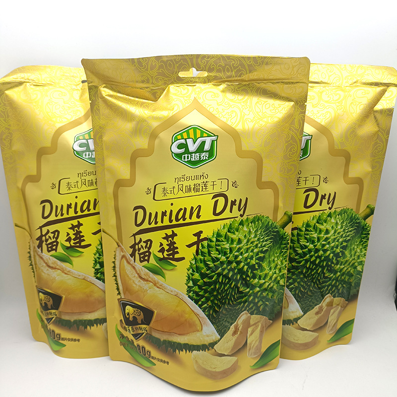 Large wholesale Thai-style CVT durian fruit 80g frozen dried fruit snack