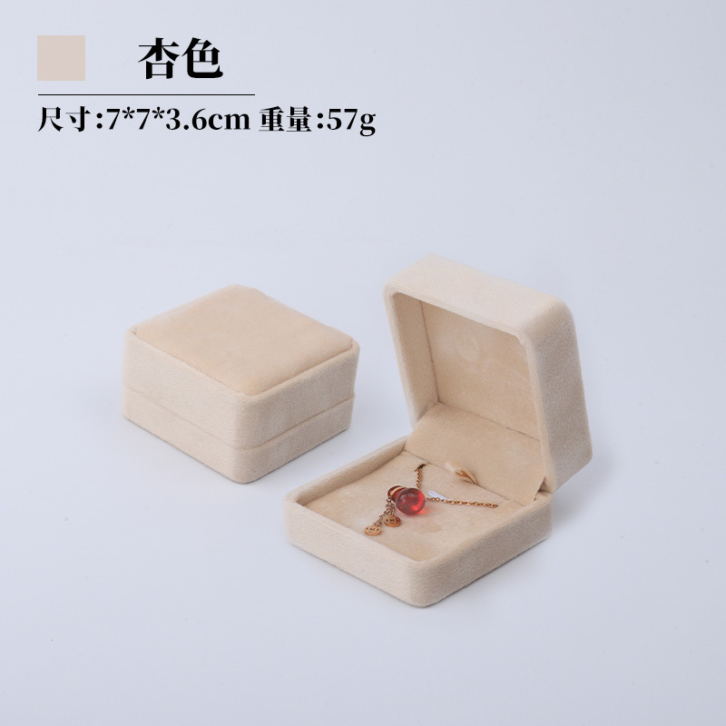 Caja de joyería de terciopelo de alta gama, caja de embalaje de terciopelo para anillos, pulseras, pendientes, cadenas largas, caja de regalo para joyería