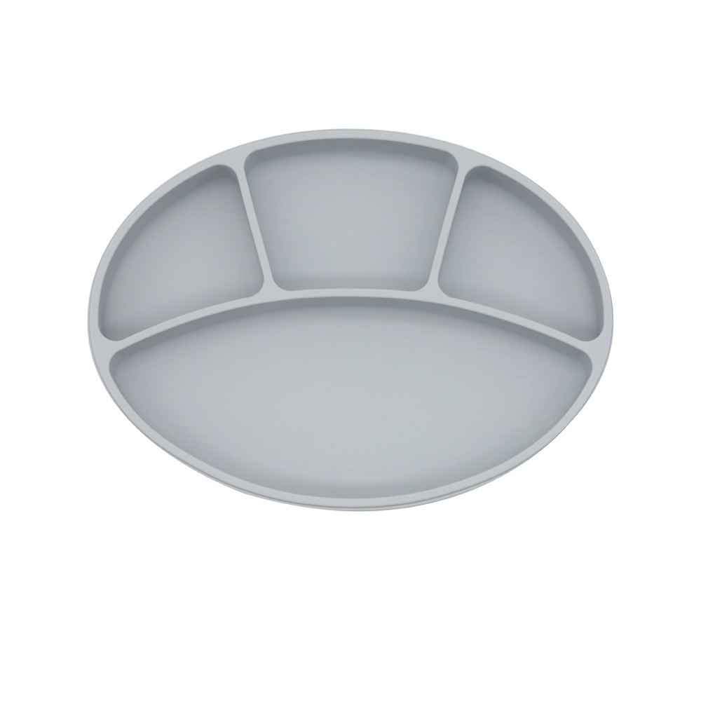 Venta caliente suplemento de alimentos para bebés vajilla de silicona conjunto de silicona para niños lechón tazón integrado Placa de silicona