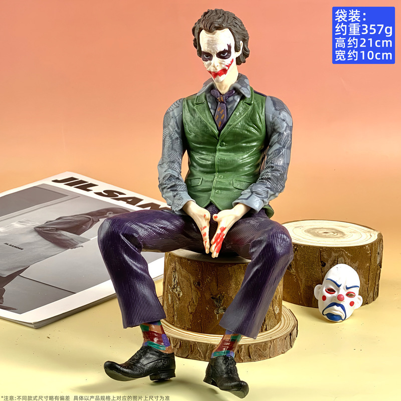 道化師DCヒースレジェ美漫暗黒騎士道化師自殺小隊のフィギュアJoker置物車の屋根の人形|undefined
