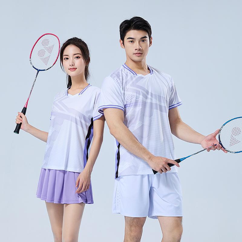 Wholesale Quick-Drying Badminton Suit Men's Suit Table Tennis Tennis Suit Women's Breathable Short-Sleeved Table Tennis Suit Sportswear