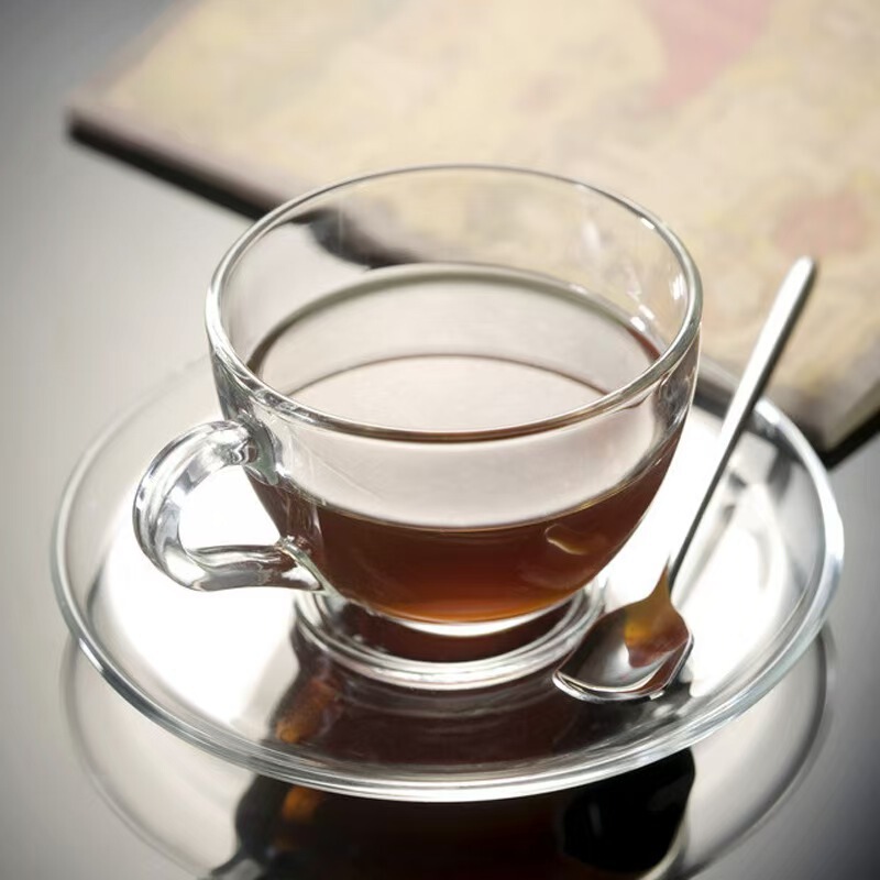 Creative Turkish coffee cup heat-resistant glass cup suit black tea cup wholesale