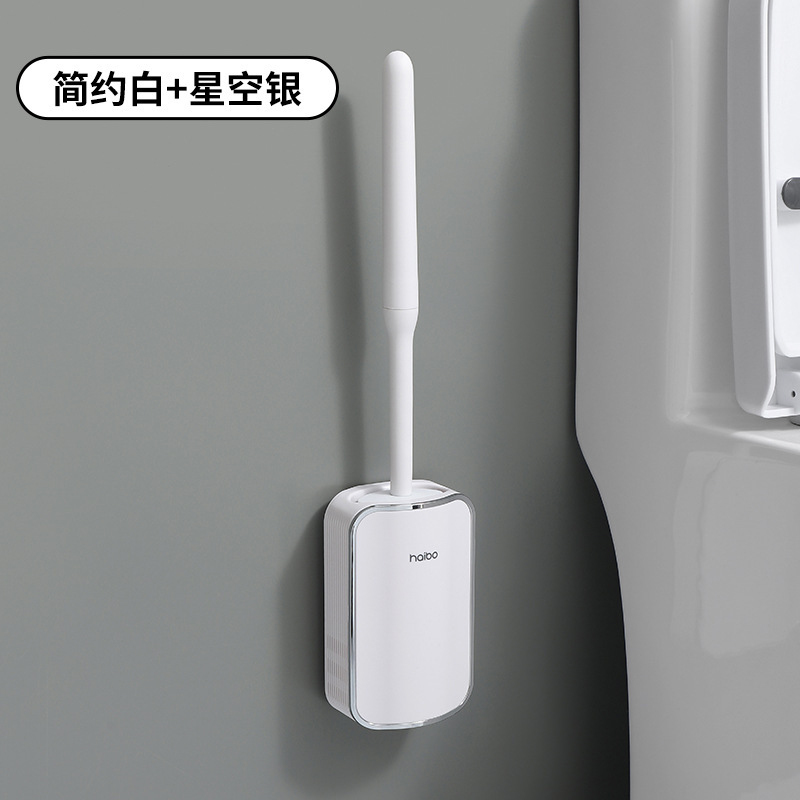 cepillo de inodoro de silicona sin ángulo muerto cepillo de lavado de inodoro sin perforación cepillo de limpieza de inodoro en cuclillas