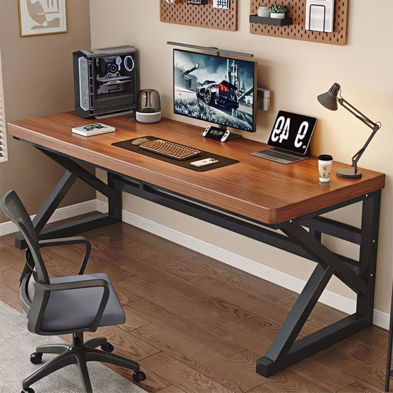 Computer Desk with Thickened and Reinforced Desktop for Home Use in Bedroom, Gaming Desk, Study Desk, Double Student Desk, Simple E-Sports Office Desk Computer Desk with Thickened and Reinforced Desktop for Home Use in Bedroom, Gaming Desk, Study Desk, Double Student Desk, Simple E-Sports Office Desk