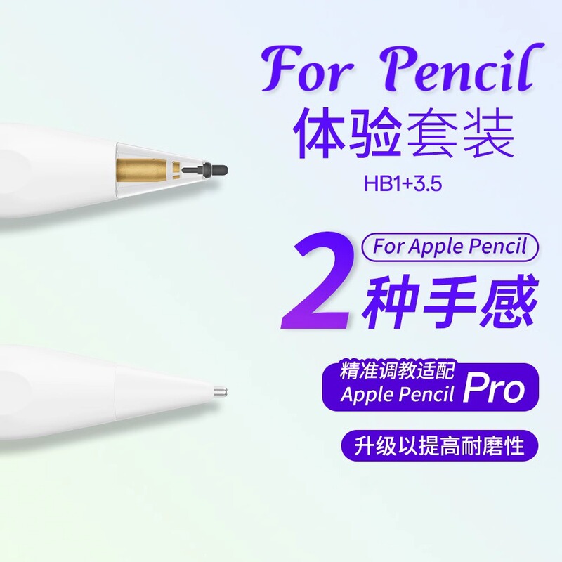 适用苹果pro一代二代笔盒电容笔替换笔尖头applepencil套装带纸盒|undefined