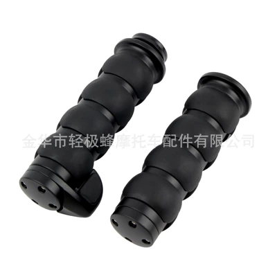 Motosiklet ləvazimatları və aksesuarları Harley Prince Retro Handlebar - flat-head-low-resistance-harley-grips-black