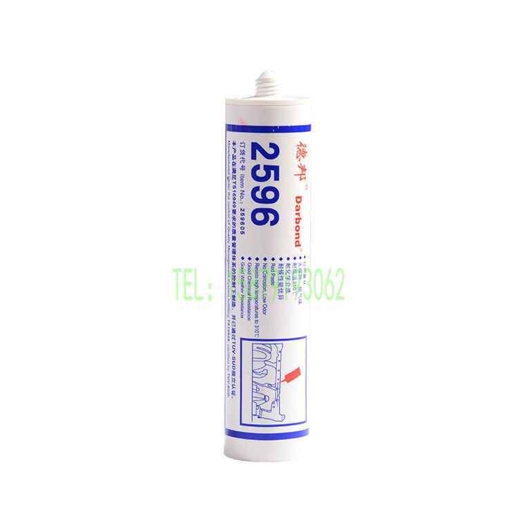 德邦2596密封硅橡胶平面密封胶红色310ml发动机法兰密封胶水