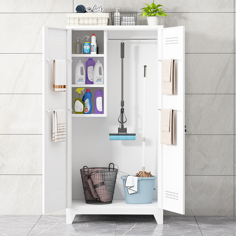Herramientas de limpieza gabinete agujero tablero agujero balcón armario de almacenamiento limpieza doméstica armario de limpieza doméstica trapeador armario sanitario acero inoxidable