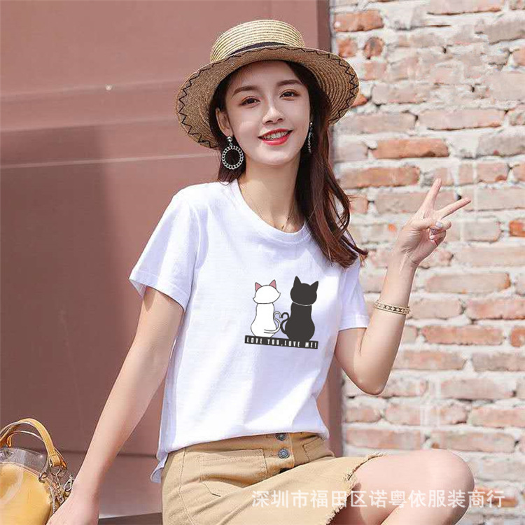 女装白色短袖T恤