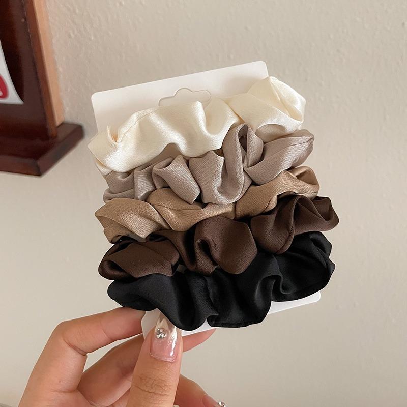 Cuerdas de cabello de alta elasticidad sin costura, anillo de cabello de cola de caballo, cuerdas de cabello de correa femenina, cuerdas de cabello de bola simple, cubierta de cuero cabelludo