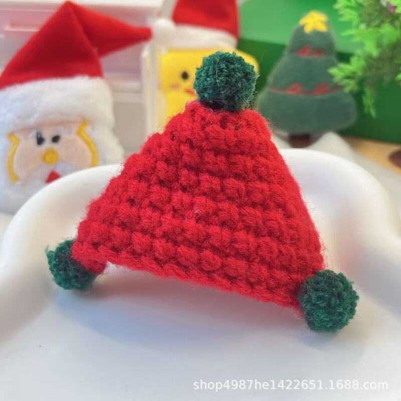 クロスボーダークリスマスクリエイティブミニウール帽子毛玉手作り DIY ジュエリーアクセサリーニット帽子卸売|undefined
