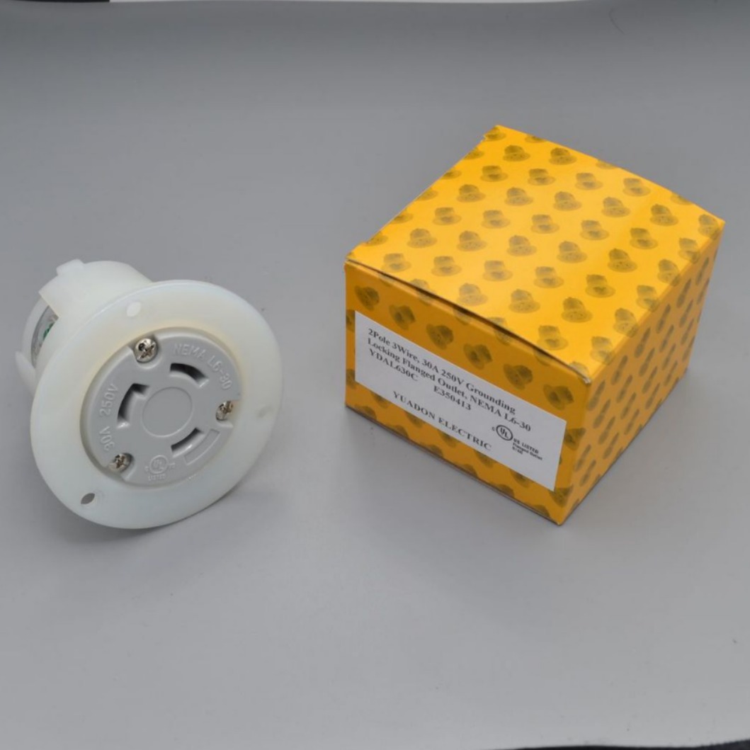 NEMA L6-30C美规暗装防松插座 加拿大菲律宾大功率圆形音响插座