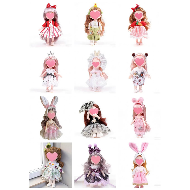 8-Point Bjd 17cm Doll Clothes 6inch Doll Dress-Up Clothes Cute Set Princess Loli Dress Outfit 8-Point Bjd 17cm Doll Clothes 6inch Doll Dress-Up Clothes Cute Set Princess Loli Dress Outfit
