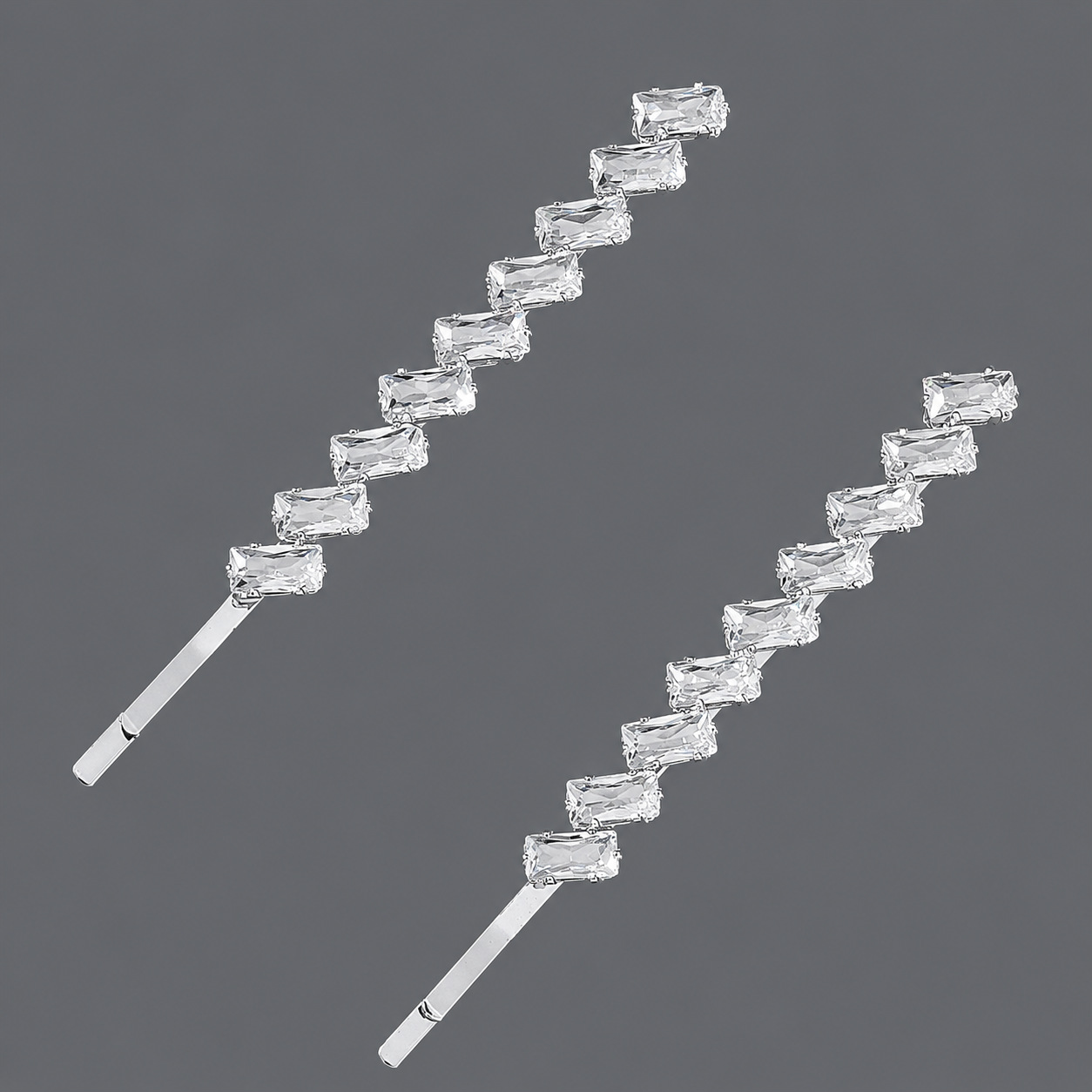 Horquilla de zirconio de lujo ligero europeo y americano con incrustaciones de diamantes, pinza de pelo de alta gama para mujer, suministro mayorista transfronterizo directo de fábrica.