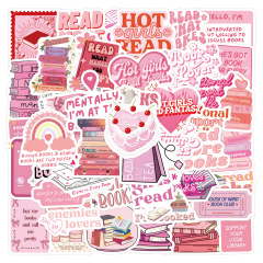 60枚の新しいピンクBookish落書きシール装飾ノートスーツケースクロスボーダーシールメーカー卸売り