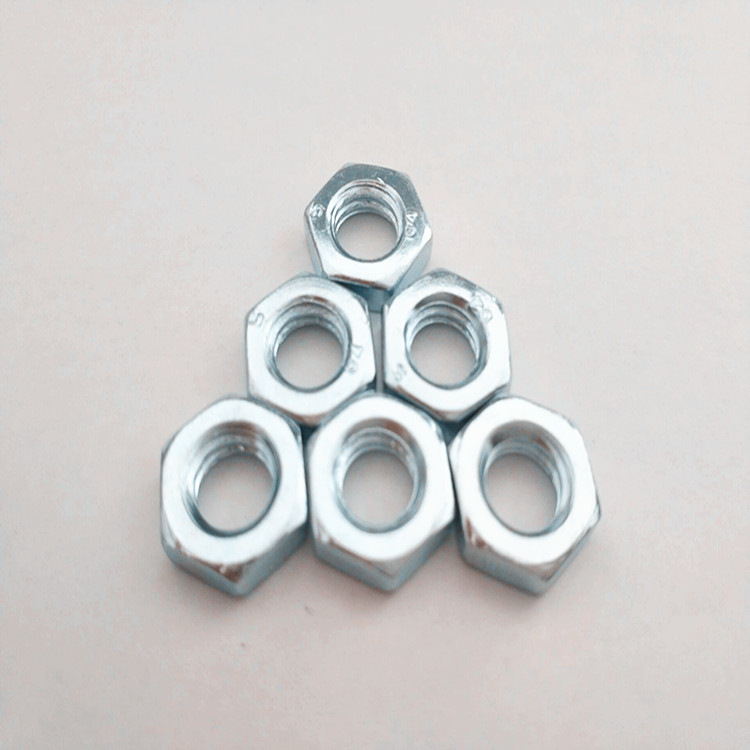 现货供应薄型六角螺母DIN439M8薄型外六角螺母蓝白