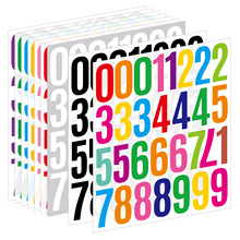 2英寸数字贴纸切模自粘vinyl乙烯基不干胶防水号码标识分类数字贴