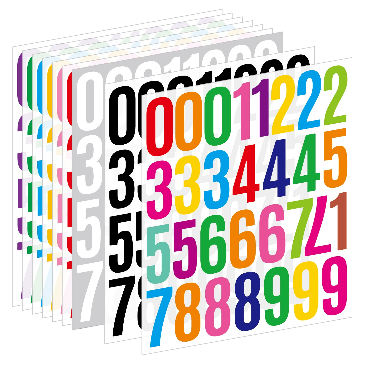 2-дюймовая цифровая наклейка для резки самоклеящийся винил винил самоклеящийся водонепроницаемый номер логотип классифицируется цифровая наклейка