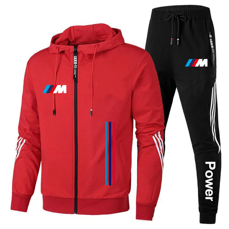 Cross-Border New Men's Sweatshirt Suit Hoodie Sports Print Men's Trendy Fashion Casual Jogging Fitness Men's Clothing