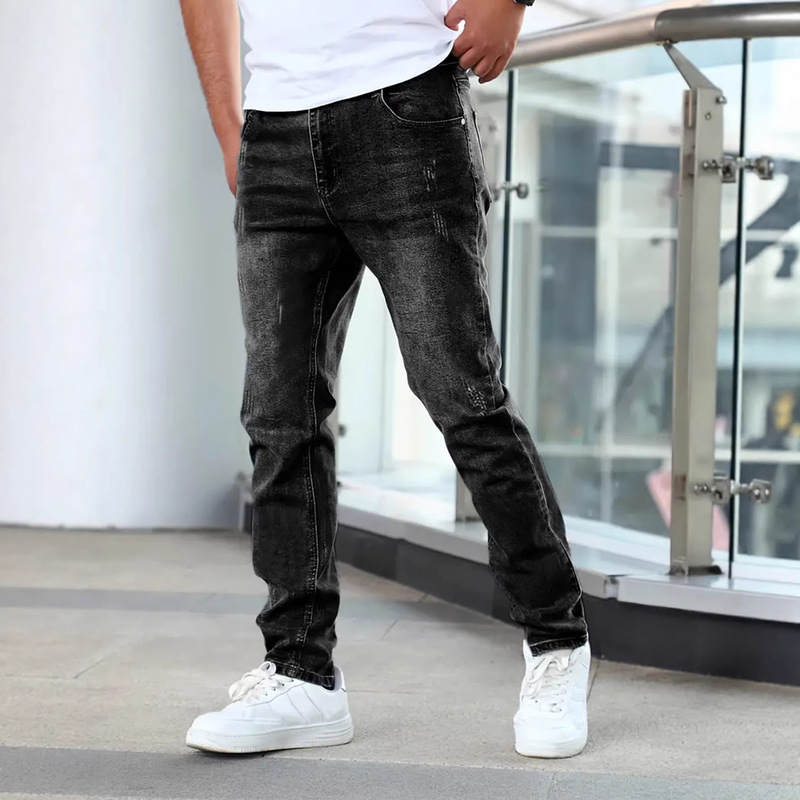 Men's Jeans, Stretchy, Simple Denim Trousers, Slim Fit, Men's Skinny Pants Men's Jeans, Stretchy, Simple Denim Trousers, Slim Fit, Men's Skinny Pants