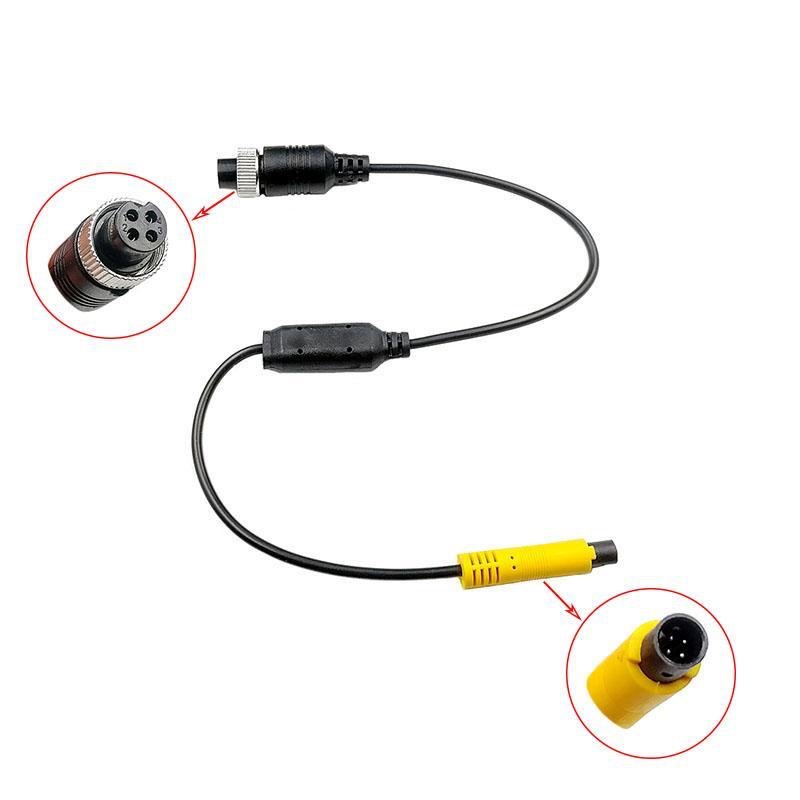 Car voltage converter with aviation connector 9-36V to BMW 4-pin 5V adapter cable for streaming media, Shenzhen customized interface cable
