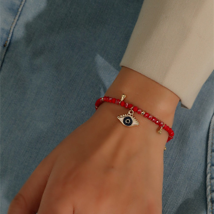 red multicoloured sophisticated bracelet