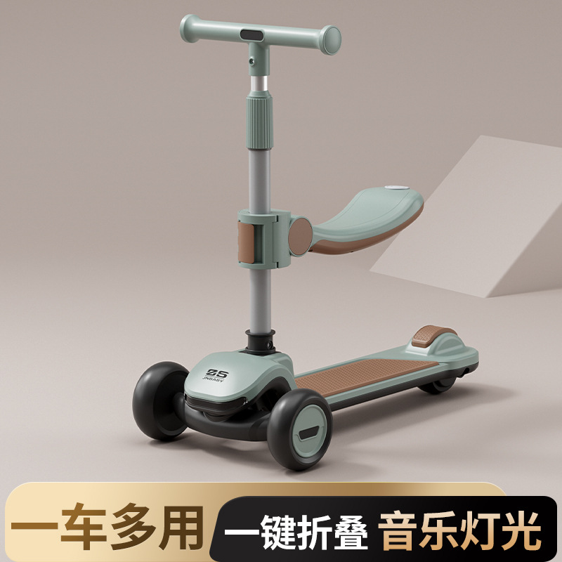 Scooter Kidsren 1-3-6-12 Years Old Boys and Girls Baby Pedal Scooter Two-In-One Skateboard