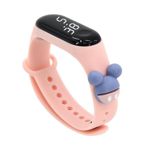 New LED Rice 3 Half-Body Cartoon Character Strap Electronic Watch Creative Student Plastic Waterproof Bracelet for Children