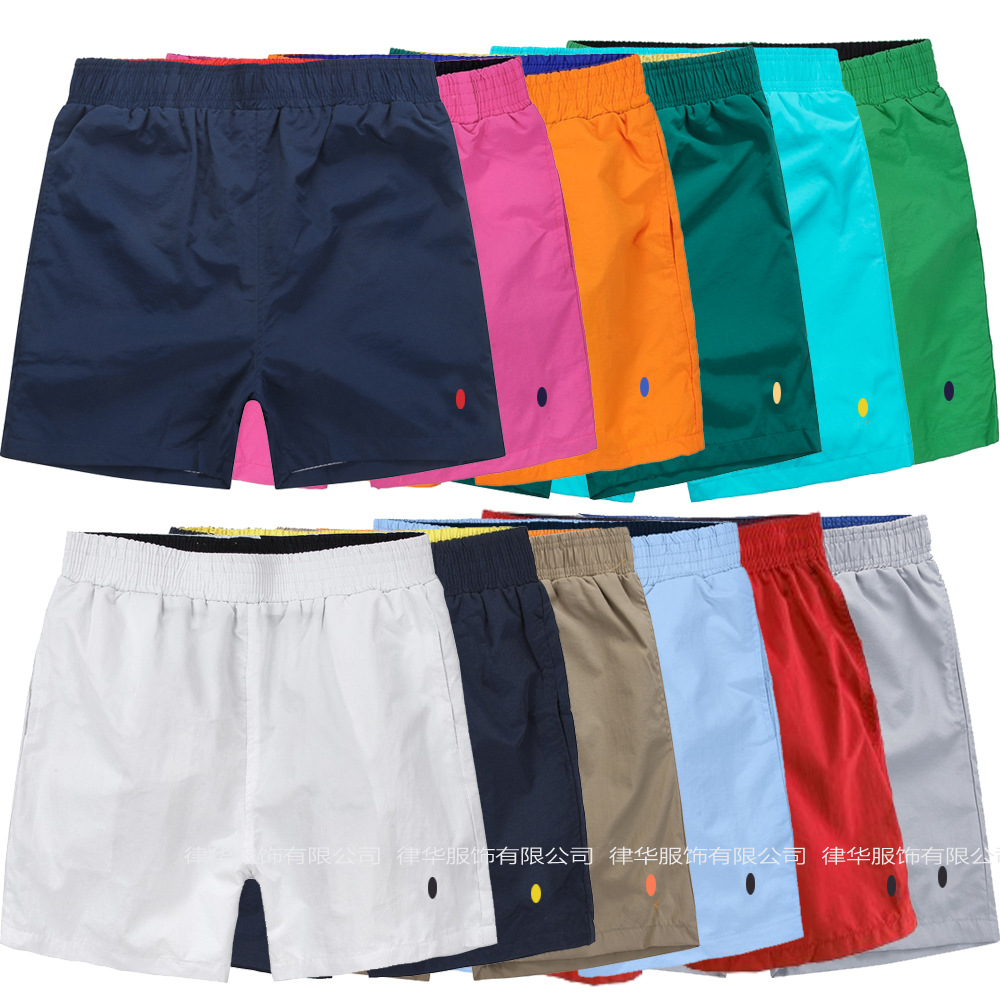 New Shorts Men's Three-part Pants Summer Casual Sports Solid Color Quick-drying Men's Beach Pants Loose Swimming Pants