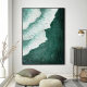 Factory hot-selling pure hand-painted oil painting sea wave landscape hanging painting turquoise green wall hanging hallway living room bedroom decorative painting