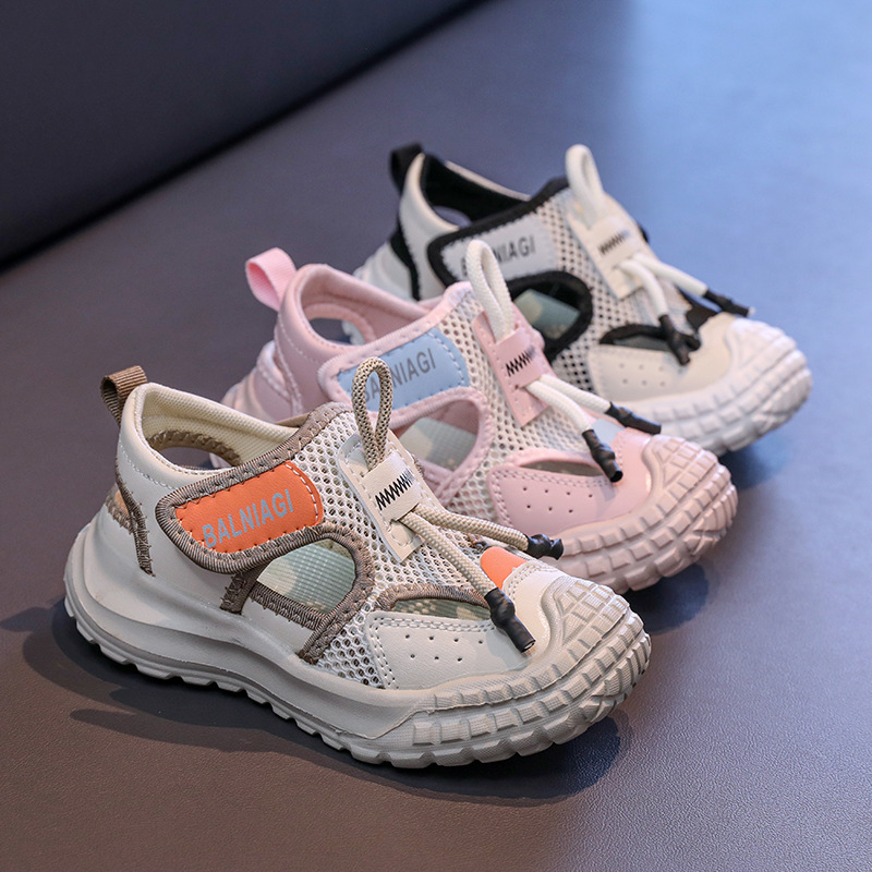 Children's Stylish Mesh Running Shoes 2026 Summer Single Mesh Hollow Sports Sandals for Small, Medium, and Large Boys Casual Shoes