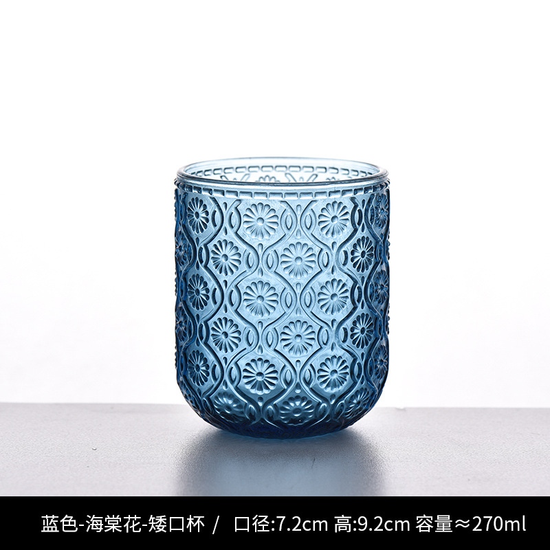 Copa de rayas verticales de vidrio retro europeo, copa de vino tinto, copa de postre alto de helado, copa de vino de frutas de uva de champán casero