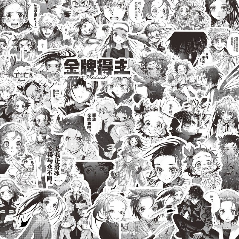 Gold Medalist Manga Stickers, Dance of Ice: the End of the Wish, Komiya, Rukisaki, Katsuki, Sanjima, Ryo, Kajou Merchandise Gold Medalist Manga Stickers, Dance of Ice: the End of the Wish, Komiya, Rukisaki, Katsuki, Sanjima, Ryo, Kajou Merchandise
