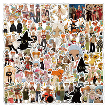 50张卡通叛桃涂鸦贴纸亚马逊热卖Peach Riot水杯桌面电脑装饰贴画