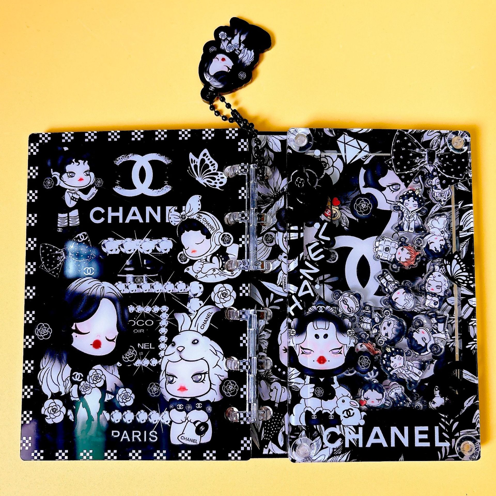 54種類の揺れるアクリルノート、クロスボーダーで人気のTikTokで話題の美しいルーズリーフノート、DIY A7/A5