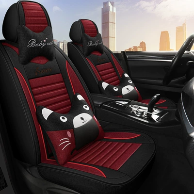 Enclosed Linen Breathable Car Seat – Four Seasons Pad