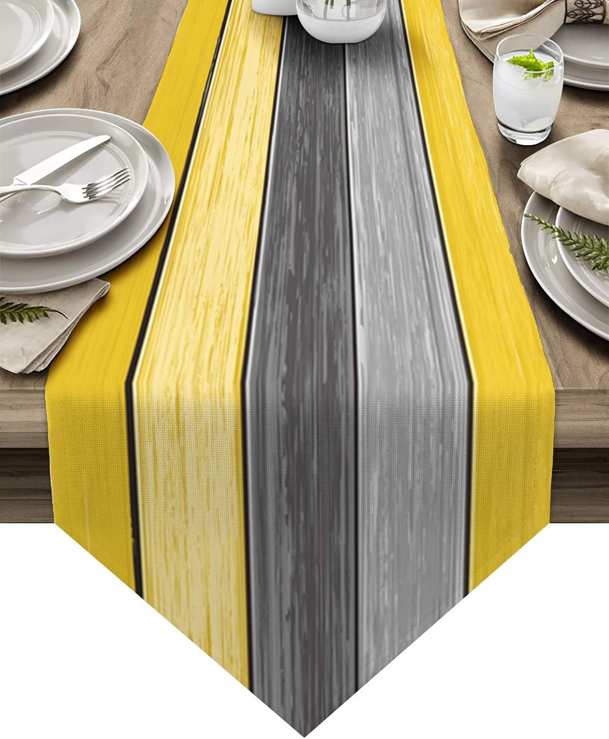 Transfronterizo 2024 Amazon nuevo estilo retrógrado triángulo lino tabla bandeja de mesa mesa comedor bandeja de té image 17