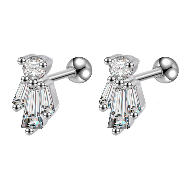 2022 New High-Grade Ear Bone Stud Micro-Set Earrings Ins Internet Celebrity Versatile Exquisite Earrings Wholesale detail image 7
