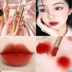 Helen Beauty High-End Luxury Lightweight Gold Bar Aluminum Tube Lipstick Velvet Fog Semi-Mute Student Lipstick Live Stream