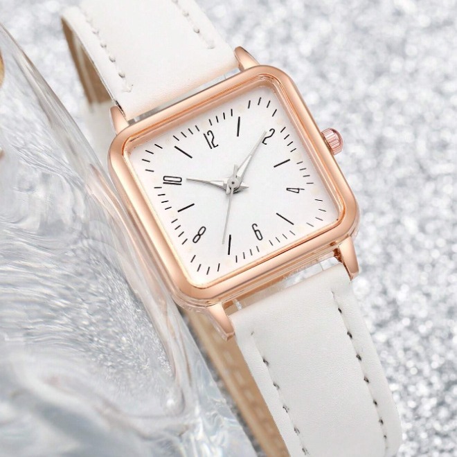 Neue uhr lässige mode schwarz und weiß paar uhr quadratische digitale quarzuhr_voghion.com