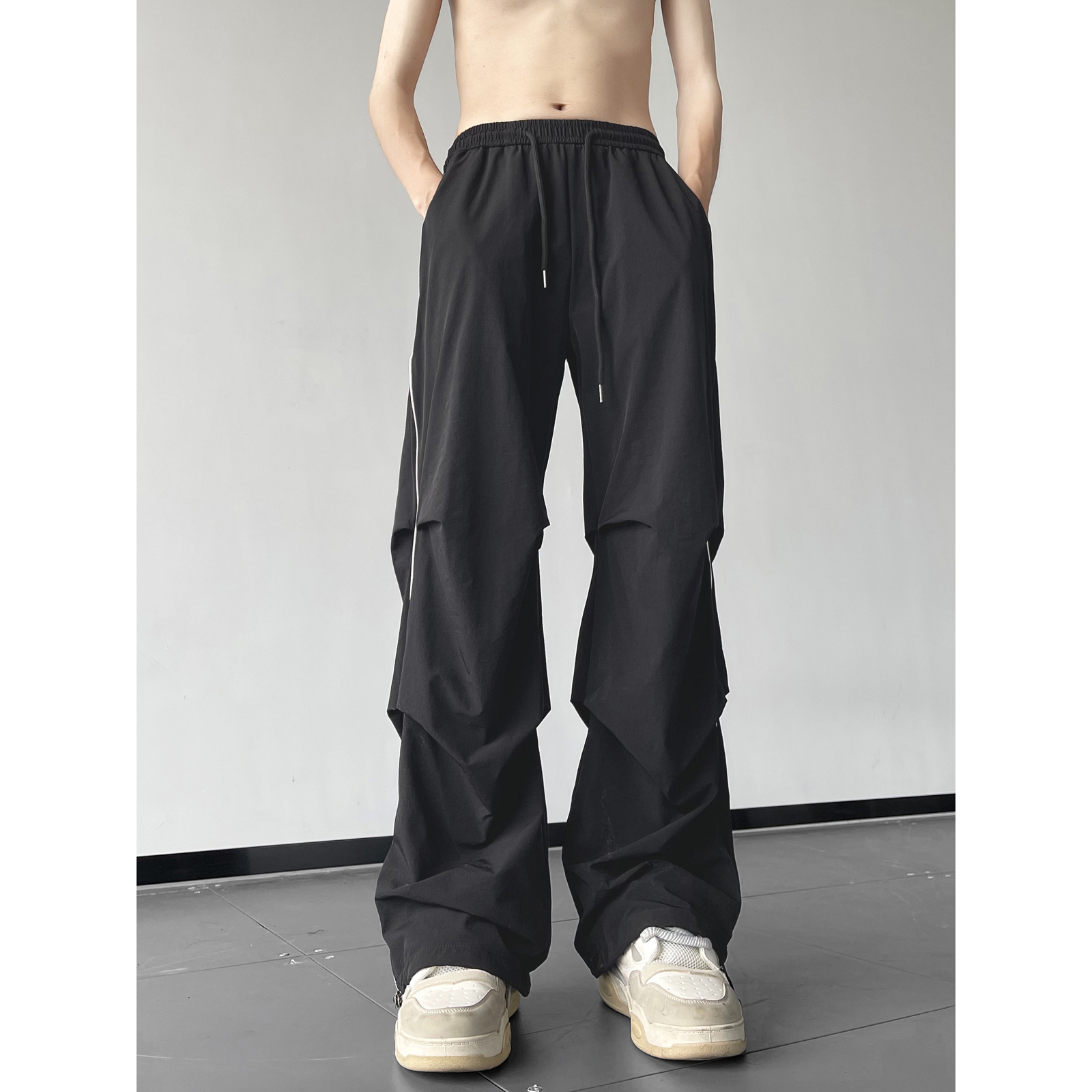 Pink Paratrooper Pants Men's Summer Thin Ice Silk Outdoor Hiking Couple's Workwear Pants Trendy Brand Yipper Handsome American High Street