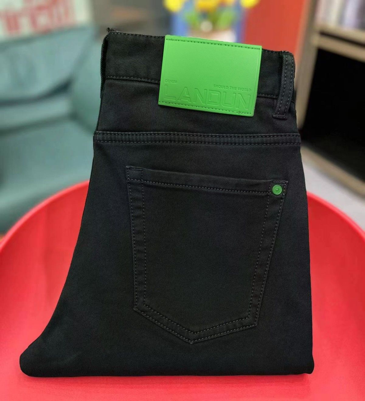 Slim Fit Black Jeans For Men High Grade Autumn Winter Style_voghion.com