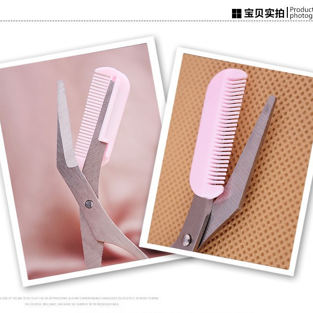 Tijeras de cejas a granel cuchillo con peine de cejas tijeras de maquillaje cortador de cejas tijeras de belleza tijeras de Peine