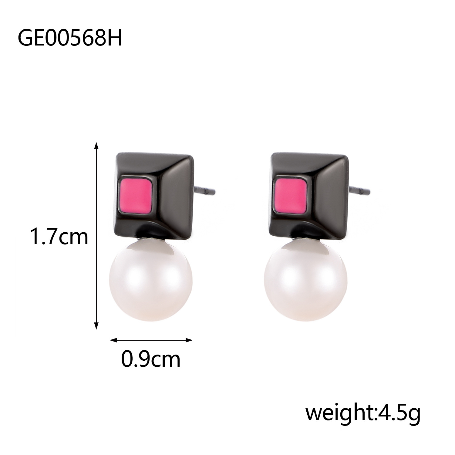 Stainless Steel Black Plating Minimalist, Symbols/Geometric Shapes Earring