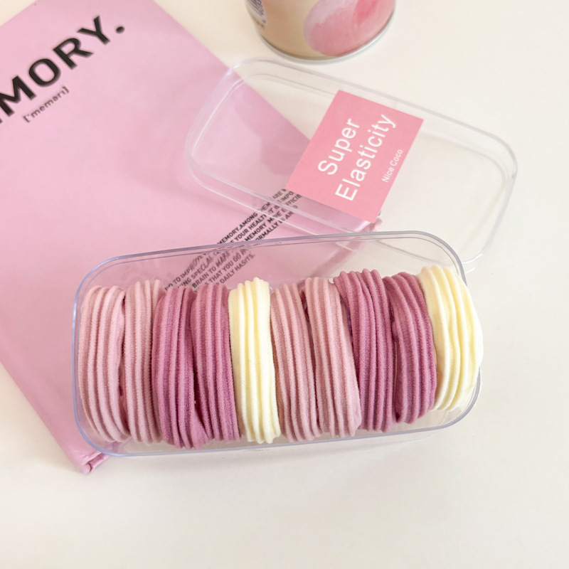 Tela de goma simple y duradera de alta elasticidad para mujeres, anillo de cabello para niños, cordón de cabello no lesiones, accesorios para el cabello diarios versátiles