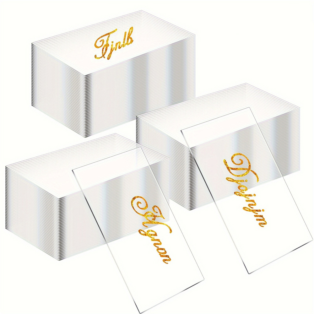 Fabricante de tarjetas de asiento de boda acrílicas transparentes, tarjetas de mesa, tarjetas de asiento, nombres de bricolaje pintados a mano en blanco, tarjetas de fiesta, etiquetas