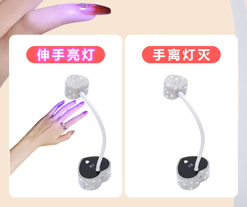 10 LED boncuklu depolama jeli ile sınır ötesi özel masaüstü manikür lambası tedariki çabuk kuruyan fototerapi makinesi manikür lambası
