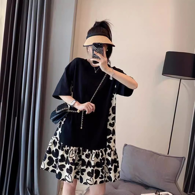 Maternity dress Summer plus size Love dress Summer New Korean Style Floral Dress Pregnant Women's Dress Maternity dress Summer plus size Love dress Summer New Korean Style Floral Dress Pregnant Women's Dress