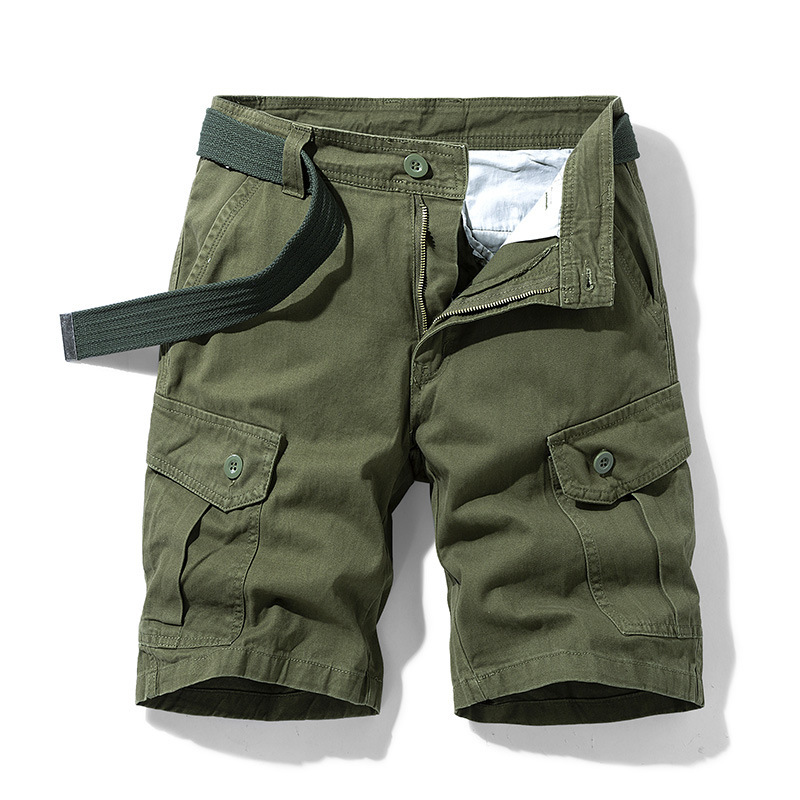 Cross-Border Amazon Independent Station Summer New Men's Large Size Casual Shorts Multi-Pocket Cargo Shorts Loose Mid-Pants